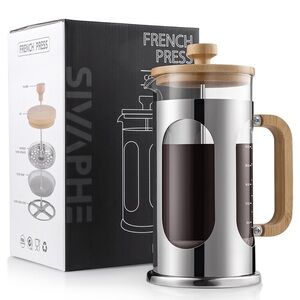 NEW Sivaphe No-Plastic French Press Coffee Maker 34 oz